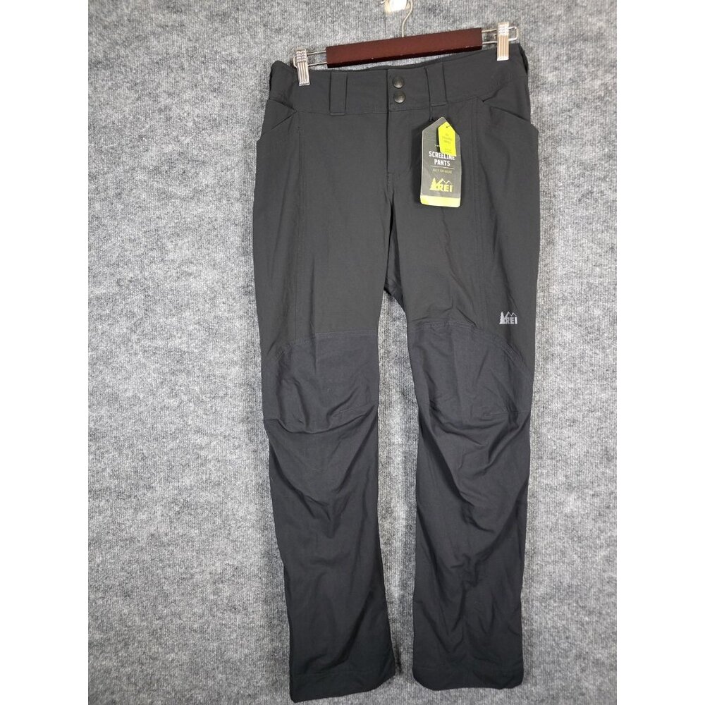 REI Screeline Pants Womens 4 Petite Black Traverse Hiking Stretch Nylon Outdoor